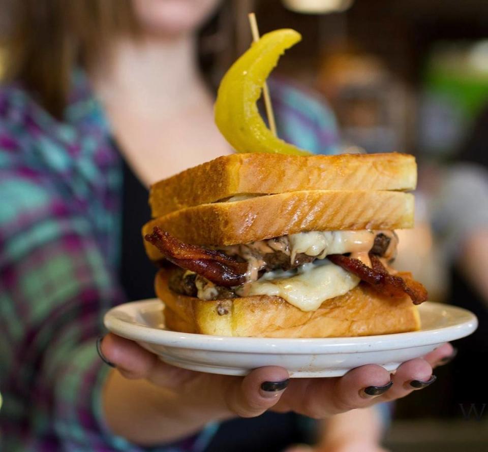 The Holy Cow burger is the restaurant’s “nod to the street burger,” co-owner Dylan Hutter says.
