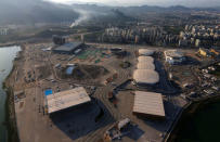 An aerial view of the 2016 Rio Olympics Park in Rio de Janeiro, Brazil, April 25, 2016. REUTERS/Ricardo Moraes