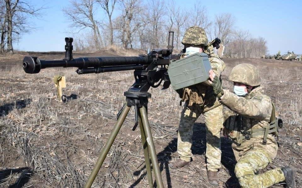 Troops patrol the border after following the death of an Ukrainian soldier as a result of firing by pro-Russian separatists in Donbas, Eastern Ukraine - Anadolu