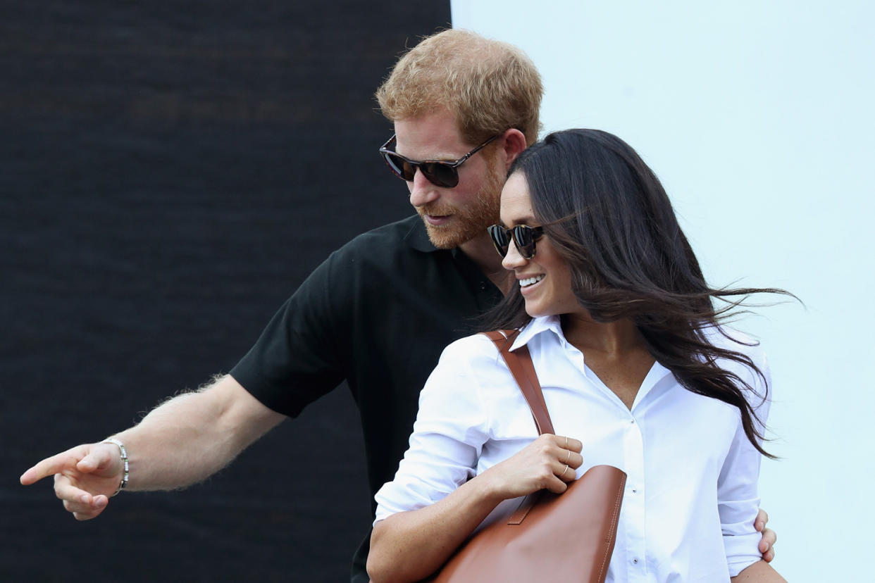 Prince Harry and Meghan Markle together at the Prince's Invictus Games: Getty