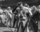 <p><strong>July 4, 1939</strong>: The New York Yankees honored their terminally ill team captain with Lou Gehrig Day at Yankee Stadium. Between games of an Independence Day doubleheader, speakers showered Gehrig with praise and gifts, and the club retired his No. 4. By the time Gehrig himself was done speaking, there wasn't a dry eye in the house. "The 'Luckiest Man' speech remains as likely the greatest speech ever given by an athlete," says Puerzer.<br> </p>