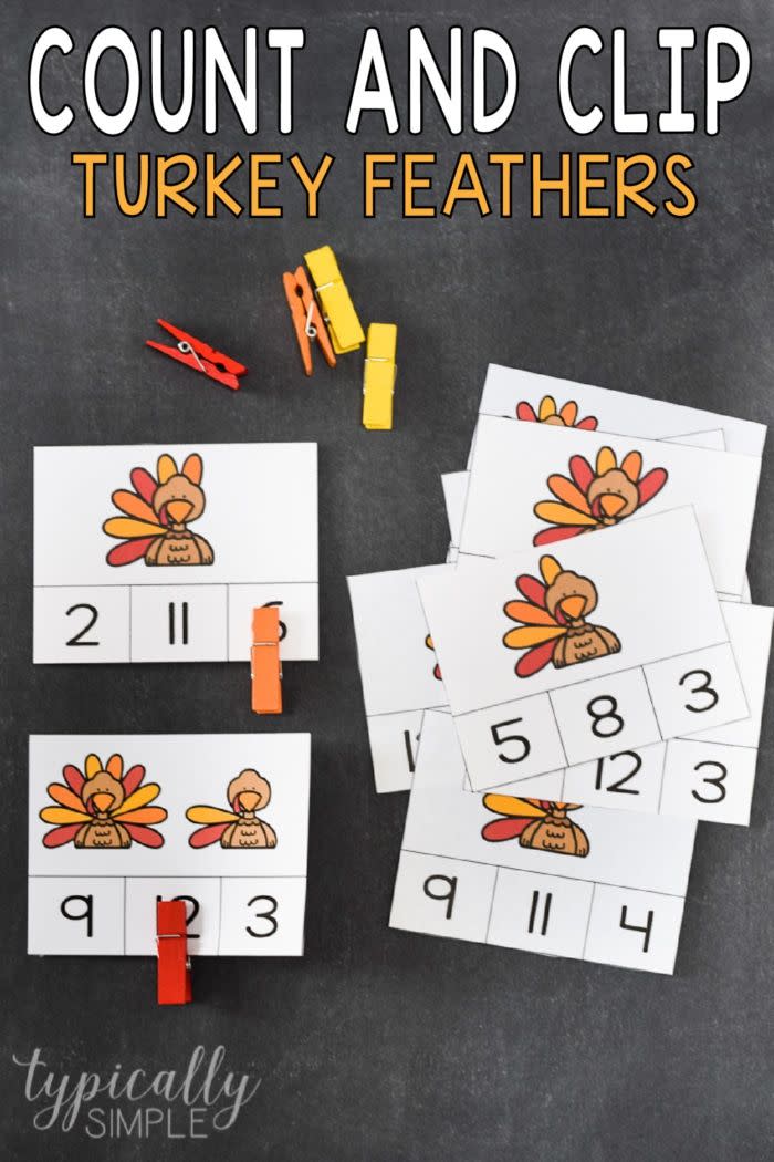 21) Count-and-Clip Turkey Feathers