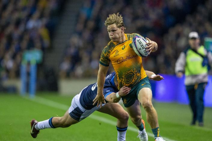 Australia’s Michael Hooper in action against Scotland (Robert Perry/PA). (PA Wire)