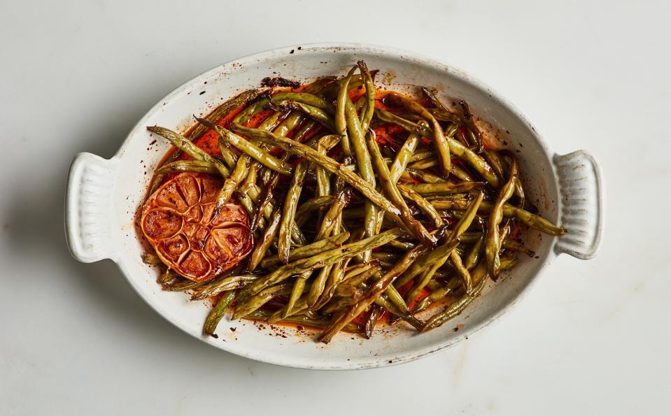 Slow-Cooked Green Beans with Harissa and Cumin