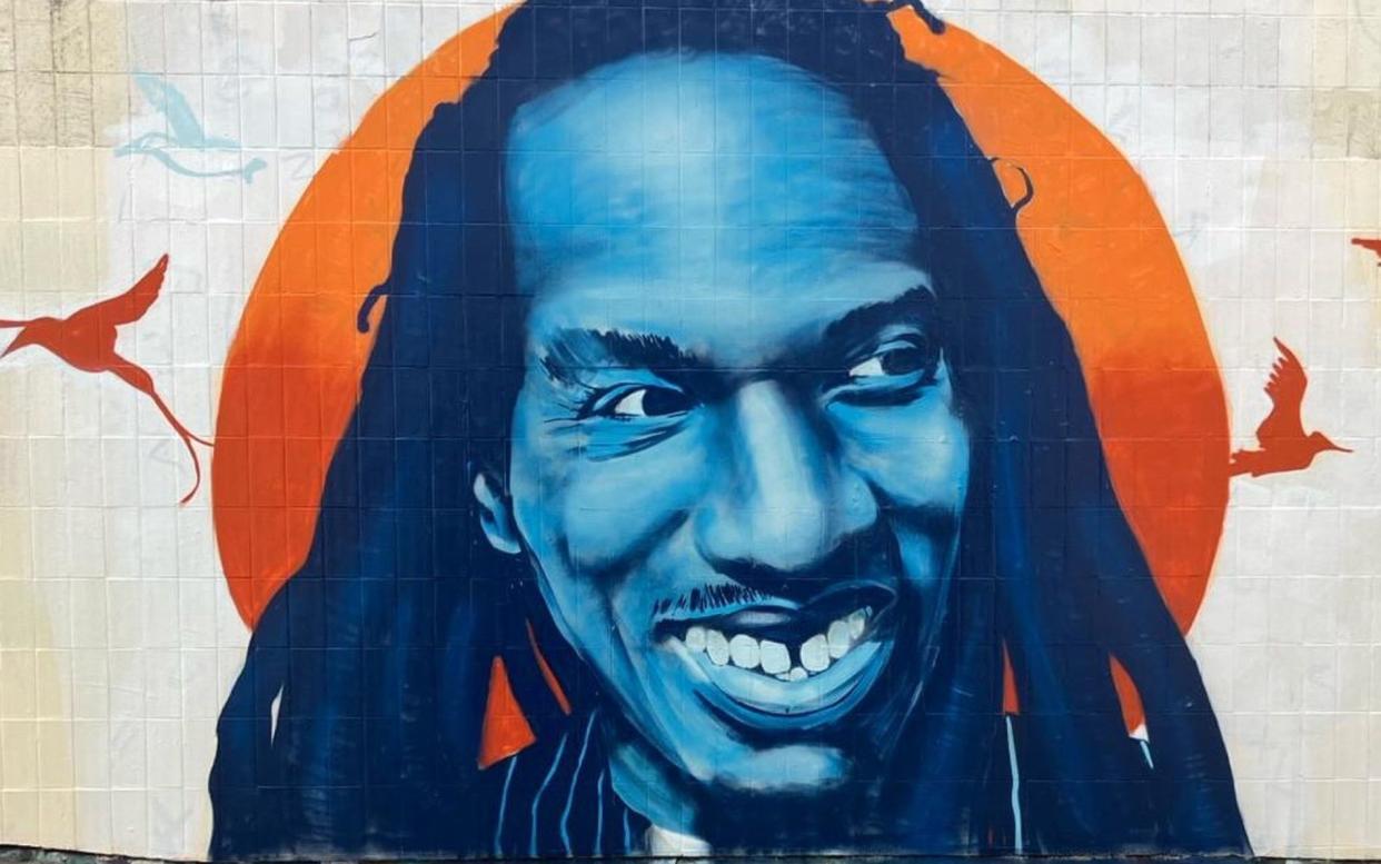 The Benjamin Zephaniah mural as it was before being painted over