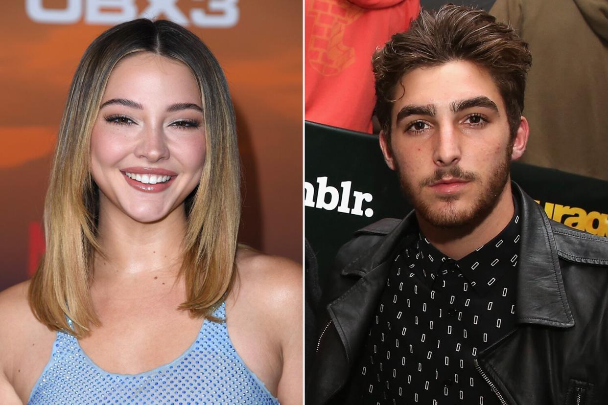 Madelyn Cline arrives at the Los Angeles Premiere Of Netflix's "Outer Banks" Season 3; Jackson Guthy of North of Nine attend Tumblr FUCK YEAH Party