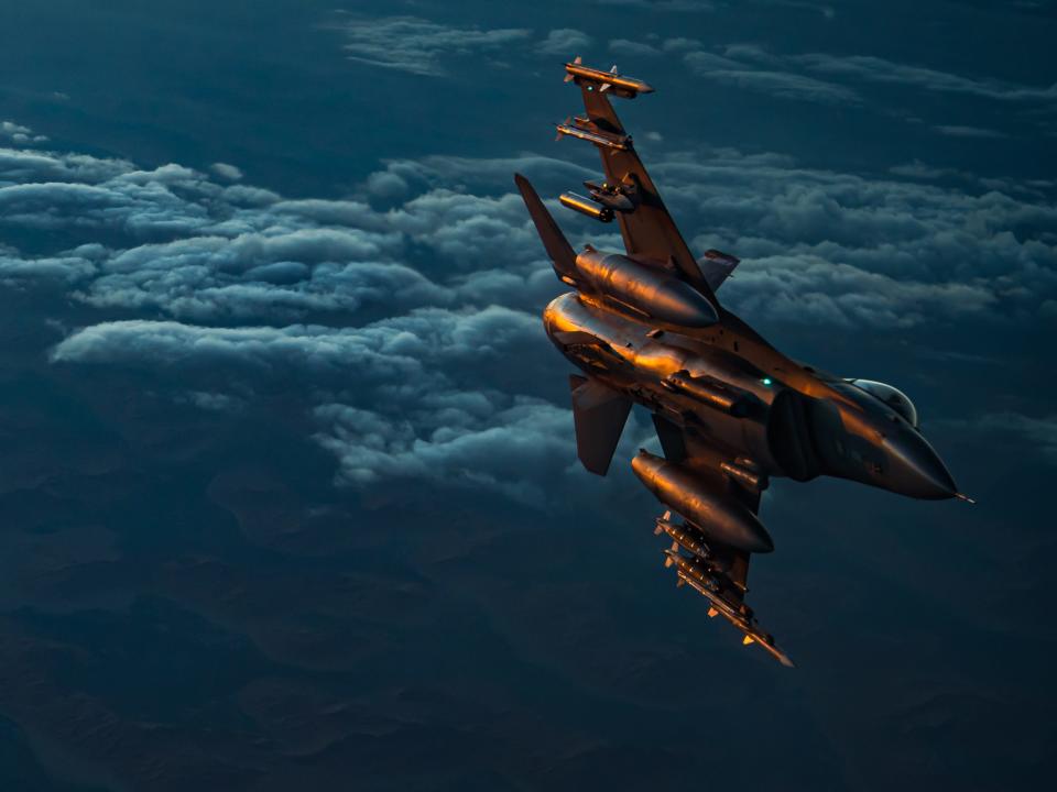F-16 Fighting Falcons based in the Central Command area of operations conduct armed aerial patrols over Somalia in support of Operation Octave Quartz Jan. 2, 2021