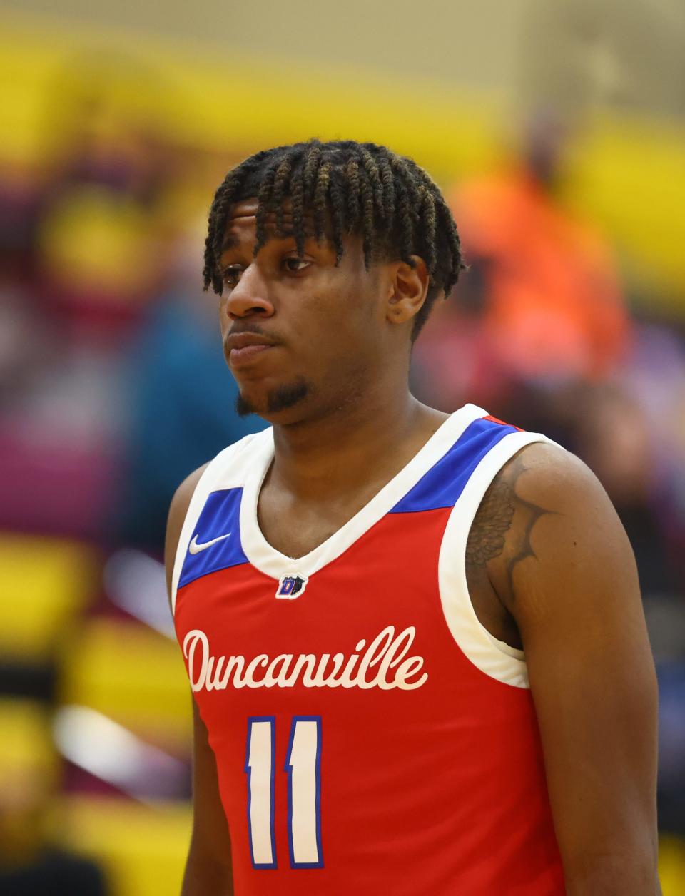 Duncanville High School Panthers guard Aric Demings (11) against the Cardinal Hayes Cardinals during the HoopHall West basketball tournament at Chaparral High School on Dec 8, 2022; Scottsdale, AZ, USA.