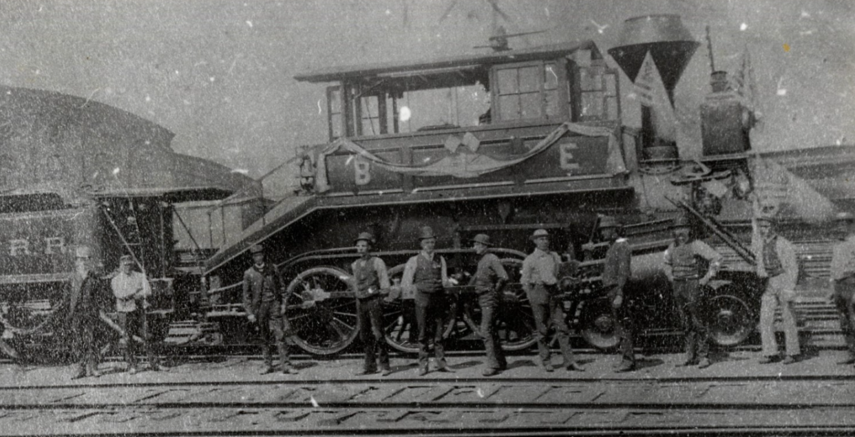 An 1887 photo of a camel-back train engine covered in flags and bunting by railroad workers for Decoration Day, which was what Americans formerly called the remembrance for Civil War veterans held annually on May 30. The day became known as Memorial Day after World War I. In 1971, Congress officially made it a national holiday to be held on the fourth Monday of May in order to create a long weekend.