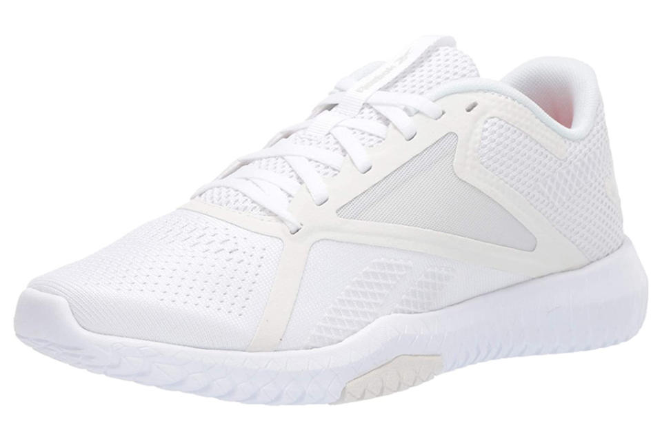 reebok, cross trainers, white