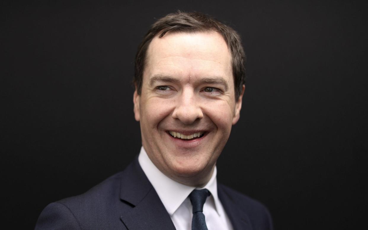 George Osborne, former U.K. chancellor of the exchequer, poses for a photograph following a Bloomberg Television interview on the opening day of the World Economic Forum (WEF) in Davos, Switzerland, on Tuesday, Jan. 22, 2019. World leaders, influential executives, bankers and policy makers attend the 49th annual meeting of the World Economic Forum in Davos from Jan. 22 - 25. Photographer: Simon Dawson/Bloomberg - Simon Dawson/Bloomberg/Simon Dawson/Bloomberg