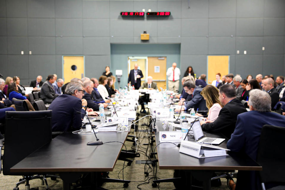 Mission managers from NASA, Boeing and United Launch Alliance.  (Mike Chambers/NASA)