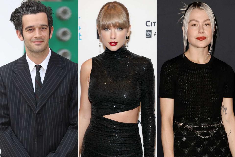 Mike Marsland/WireImage; Terry Wyatt/Getty;  Kevin Winter/FilmMagic Matty Healy, Taylor Swift, Phoebe Bridgers