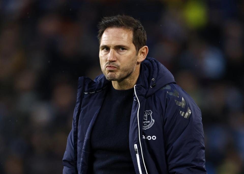 Can Everton manager Frank Lampard lift his side as they battle to stay in the Premier League? (Richard Sellers/PA) (PA Wire)