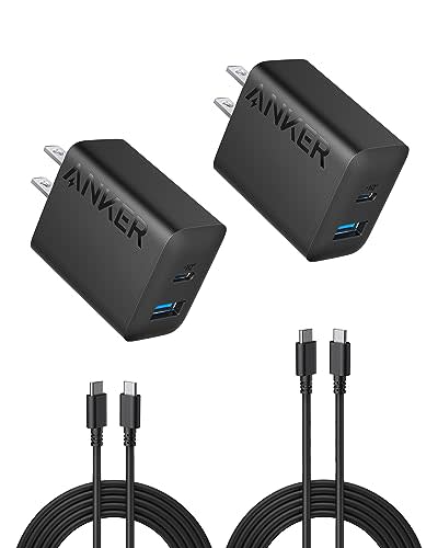 Anker iPhone 16 Charger, Anker USB C Charger, 2-Pack 20W Dual Port USB Fast Wall Charger, USB C…