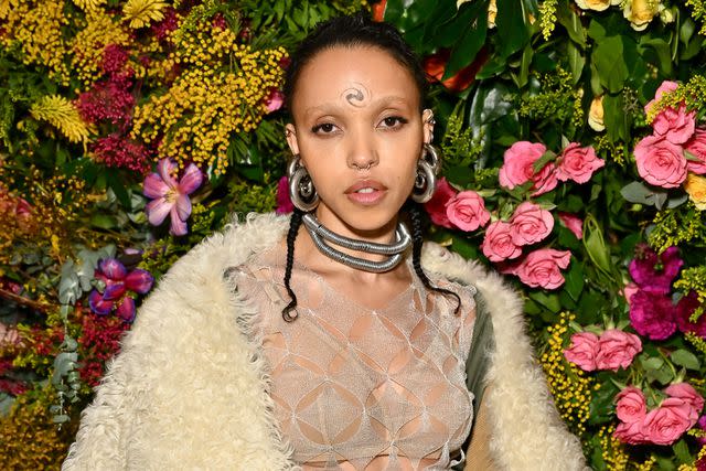 <p>Jed Cullen/Dave Benett/Getty</p> FKA Twigs at Tiffany & Co. event