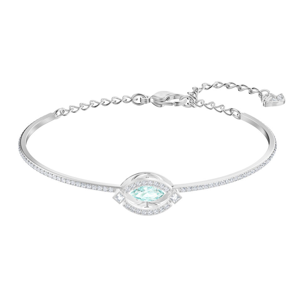 Swarovski Sparkling Dance green round bangle, S$249. (PHOTO: Swarovski)