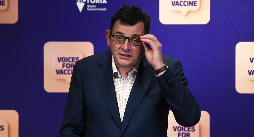 Victorian Premier Daniel Andrews addresses the media during a press conference in Melbourne, Friday, September 3, 2021. Source: AAP