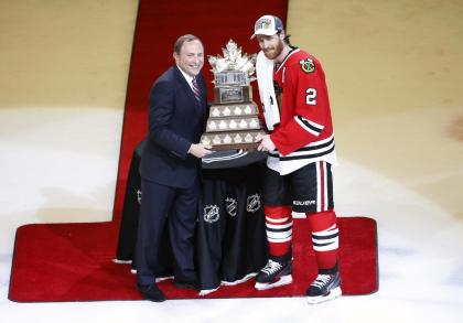 Duncan Keith was a bionic man and deserving winner of the Conn Smythe Trophy as NHL playoff MVP. (AP)