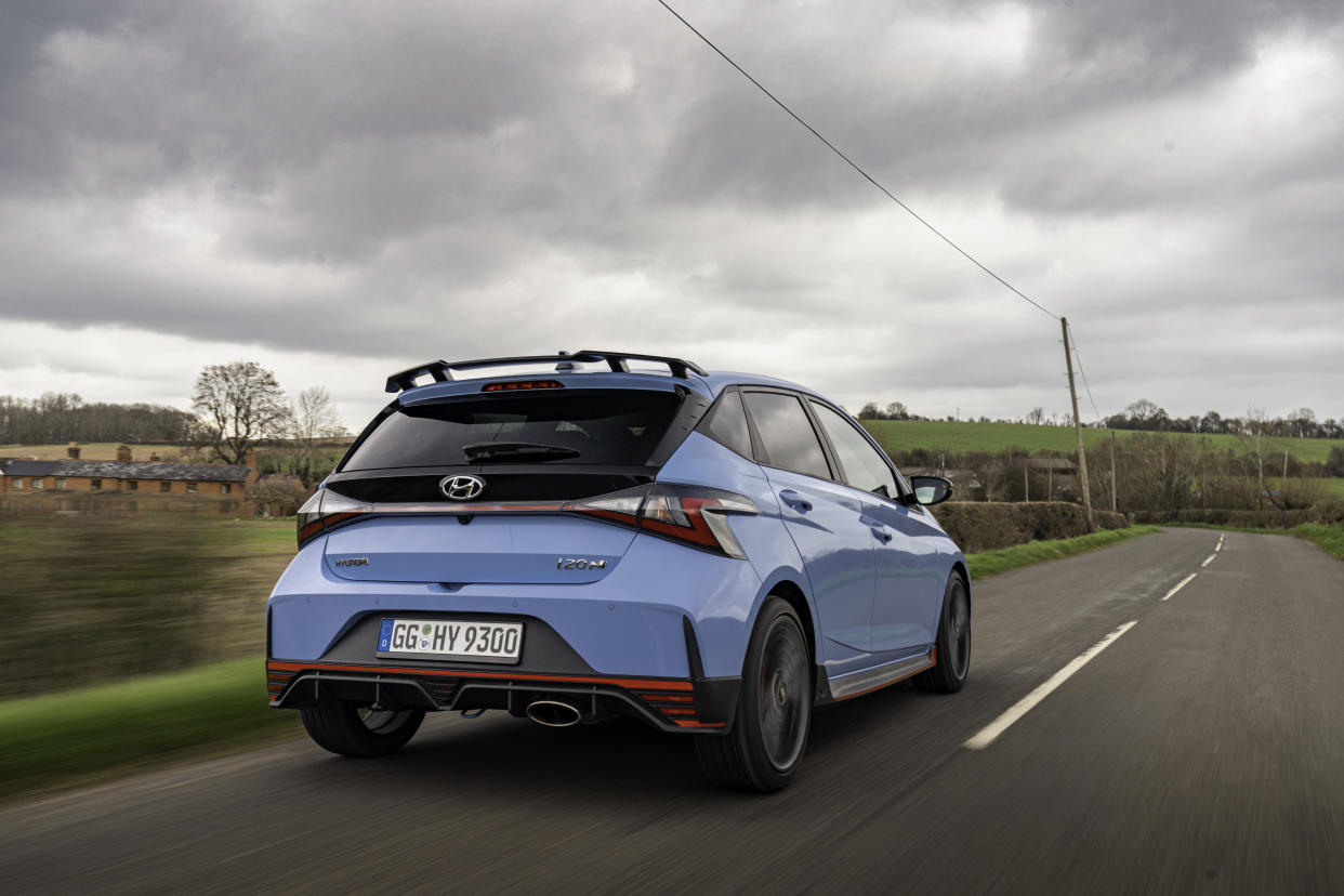 The Hyundai i20 N features styling inspired by the firm’s rally cars