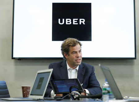 Uber's Asia Pacific Chief Business Officer Brooks Entwistle gives an interview to Reuters in Tokyo, Japan, November 27, 2017. REUTERS/Kim Kyung-Hoon