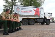 Mobile recruitment center for military service under contract in Rostov-on-Don