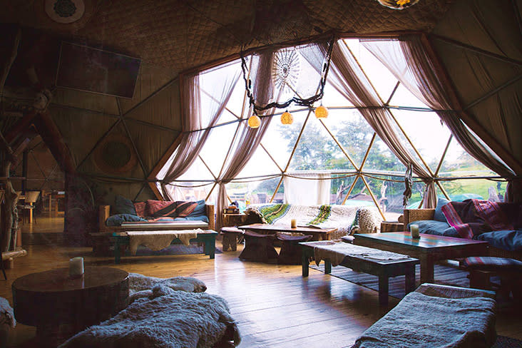 Living area inside one of the Community Domes.