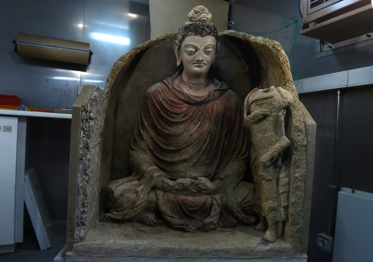 The statue of Buddha, which is thought to date from somewhere between the third and the fifth century, was remarkably well-preserved by soil and silt