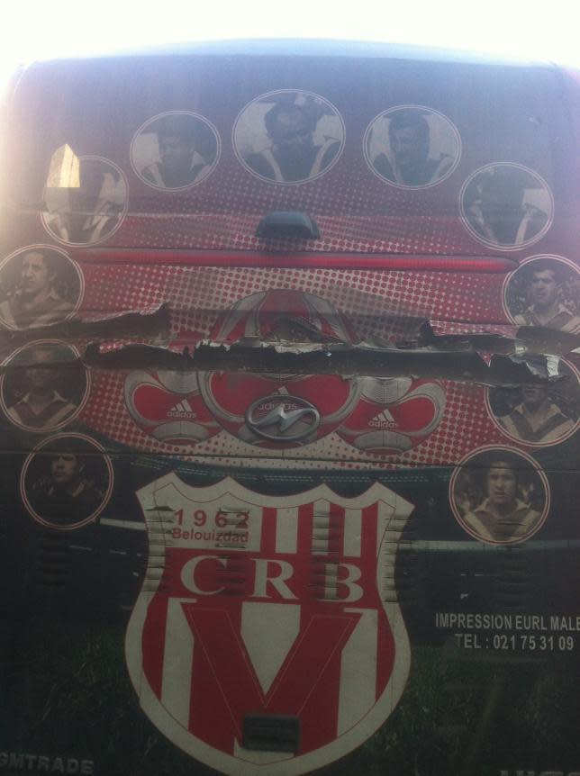 Seven portraits of CRB’s most decorated individuals were printed on the rear entrance of the stadium.