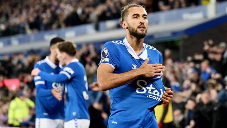 Dominic Calvert-Lewin celebrates goal