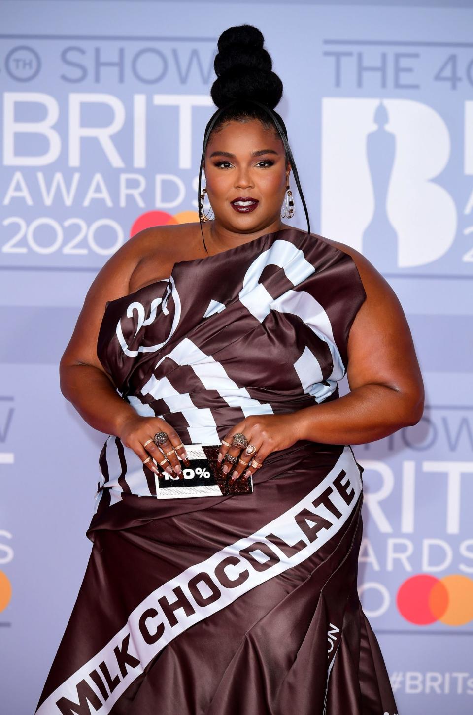 Lizzo arriving at the Brit Awards 2020 (PA)