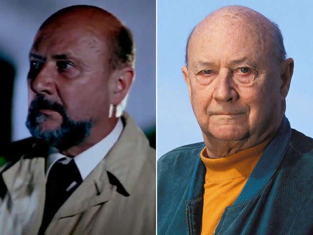 <p>Compass International Pictures ; Alain BENAINOUS/Gamma-Rapho via Getty</p> Donald Pleasence as Dr. Loomis in 'Halloween' in 1978. ; Donald Pleasance at the festival Of Cognac in 1993.