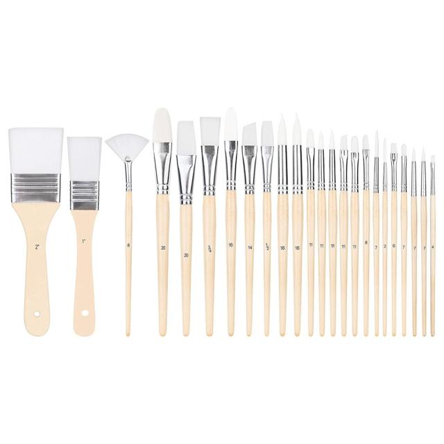 Premium Paintbrush Set of 16 -Artist Paint Brush for Watercolor, Oil or  Acrylic Painting Art Palette Knife, Sponge & Organizing Case