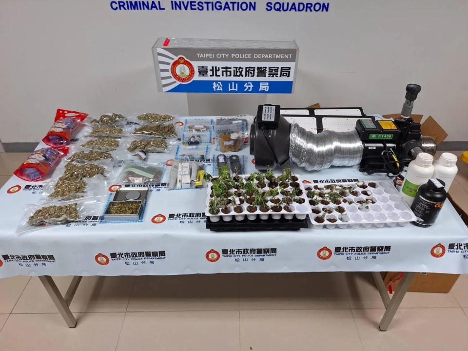 <strong>警方查扣近千萬大麻活株、成品及栽種設備。（圖／翻攝畫面）</strong>