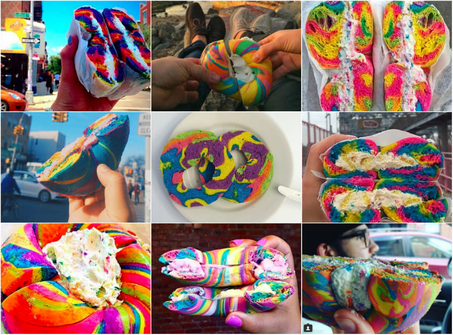 Rainbow Bagels Are Just One of the Super Instagrammable Foods We Don't Really Want to Eat