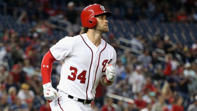 Bryce Harper injury update: Harper suffered significant bone bruise in left  knee; “We feel we dodged a bullet.” - Nationals' GM Mike Rizzo - Federal  Baseball