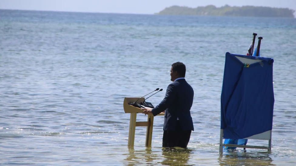 Discurso de Simon Kofe, ministro de Relaciones Exteriores de Tuvalu, en la conferencia climática de la ONU en Glasgow.