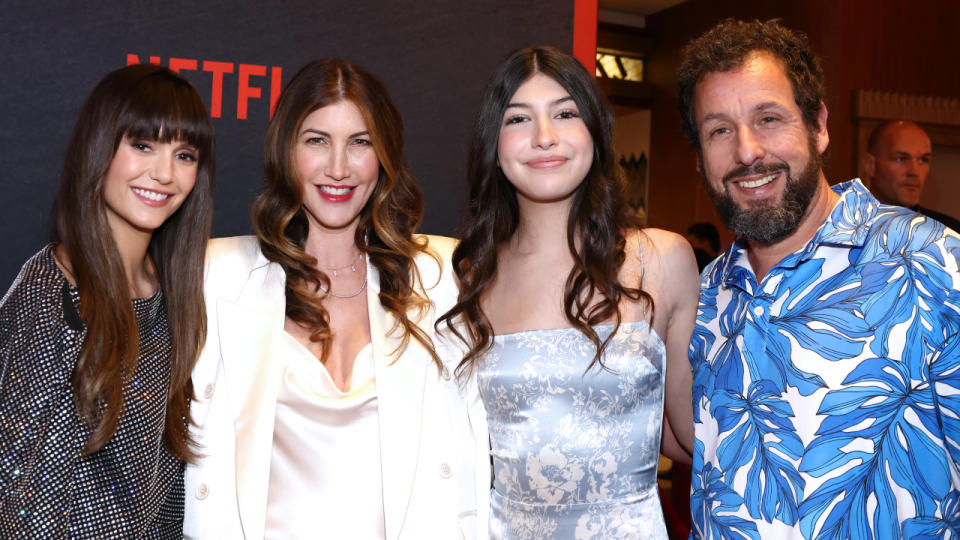 Nina Dobrev, Jackie Sandler, Sunny Sandler, and Adam Sandler