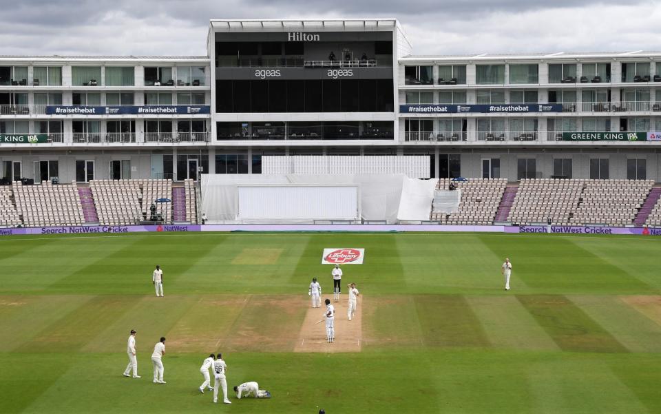 Jos Buttler of England drops Shan Masood of Pakistan off the bowling of James Anderson during Day Four of the 3rd #RaiseTheBat Test Match  - Getty Images