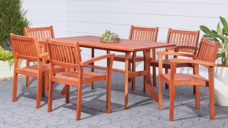 You can't go wrong with an all-wood dining set.