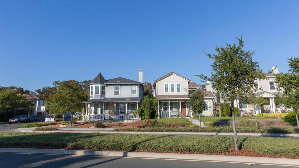 Houses on Mare Island, looking west out toward San Pablo Bay