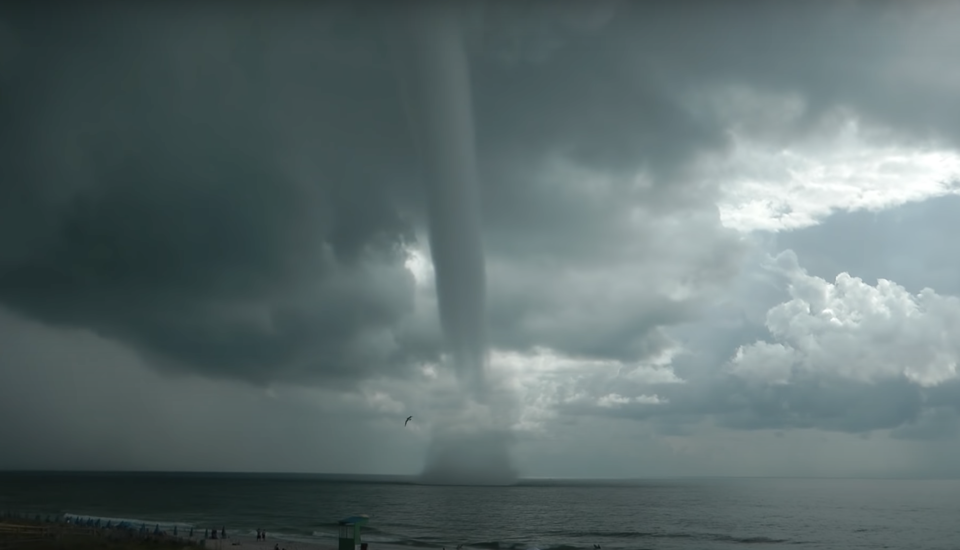 A waterspout