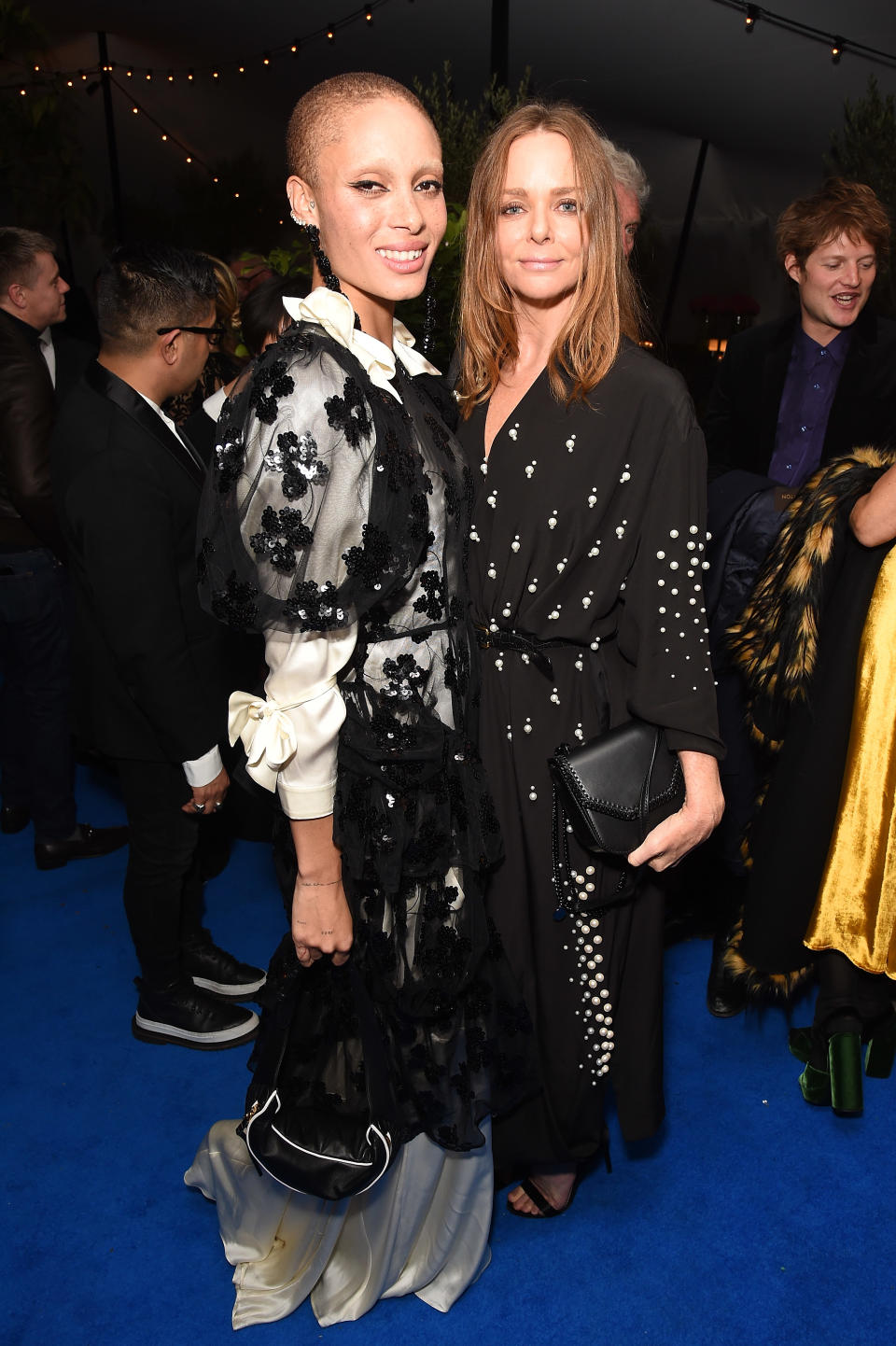 Adwoa Aboah and Stella McCartney at a dinner for Edward Enninful to celebrate the December issue of British Vogue