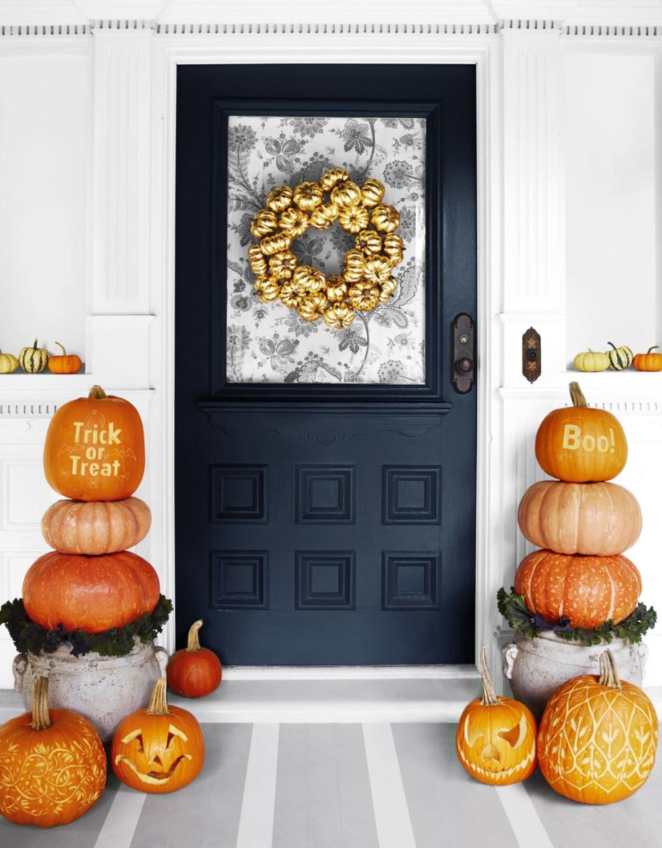 gold pumpkin wreath