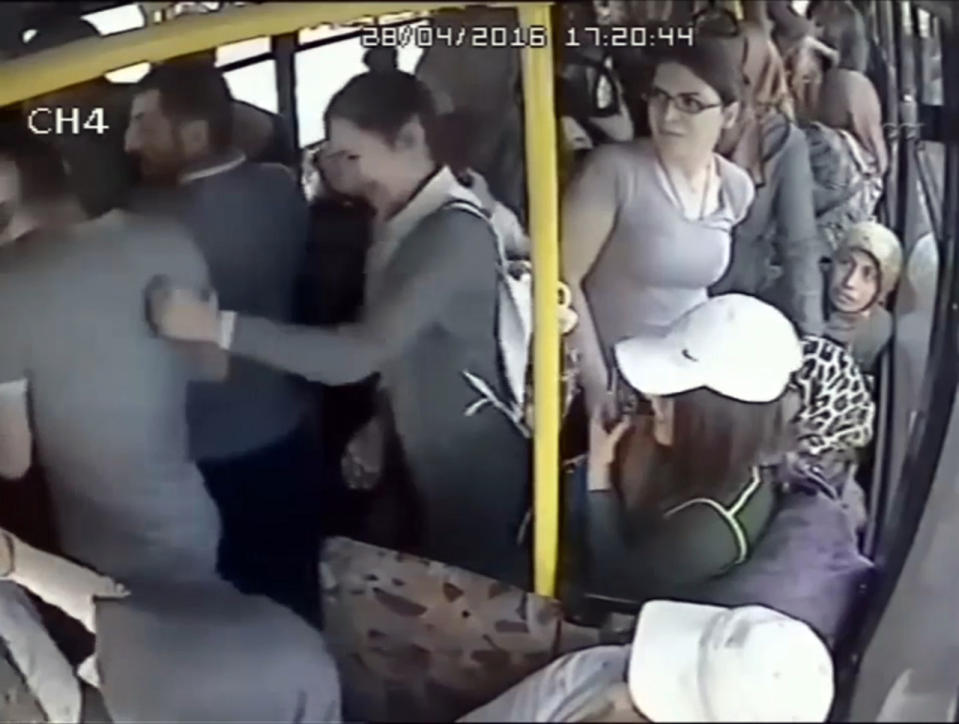 Flasher' On Bus Gets Beating From Angry Women.