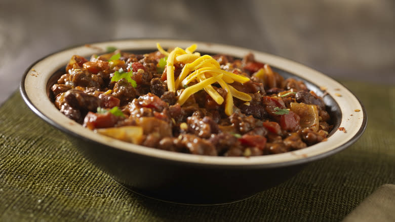 chili beans with cheese 