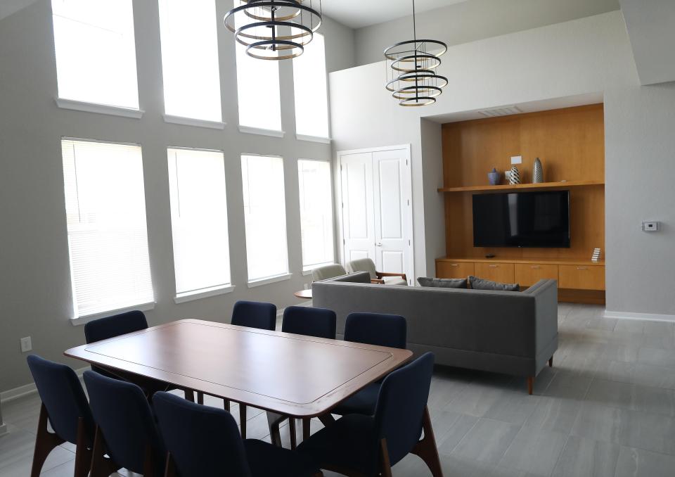 The resident's party room at The Grove at Sweetwater Preserve, built by the Gainesville Housing Authority. The development is replacing the Woodland Park housing development for low-income residents that was built in 1970.