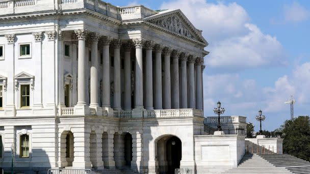 PHOTO: The Senate entrance stands at the Capitol in Washington, Sept. 18, 2021. (J. Scott Applewhite/AP, FILE)