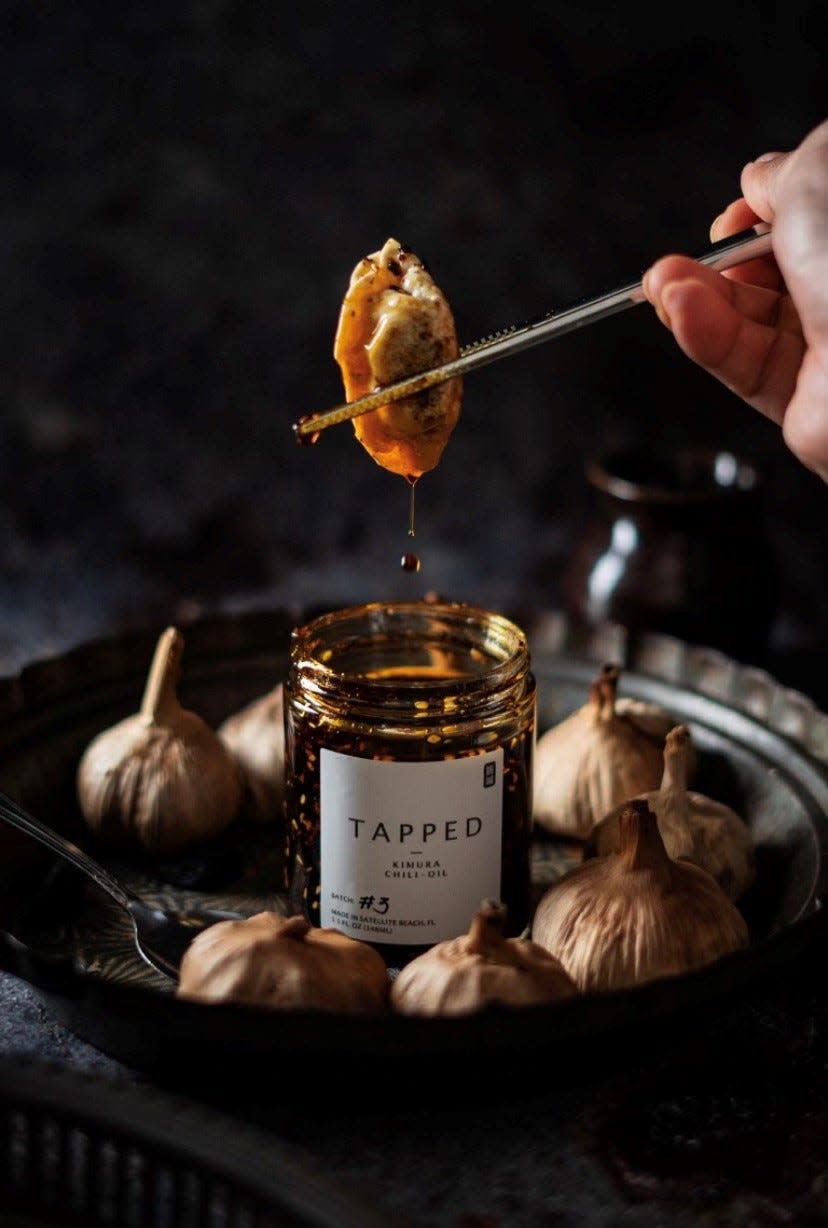 Tapped's Kimura chili oil is made with black garlic.