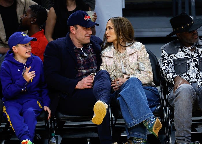 Jennifer Lopez, Ben Affleck y Samuel 